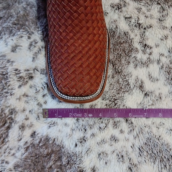 Alfa Western Wear Basketweave Square Toe Boots - Picture 10 of 12